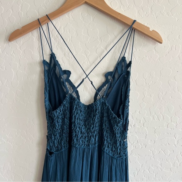 FREE PEOPLE Adella maxi lace top maxi dress in Blue - Picture 6 of 9